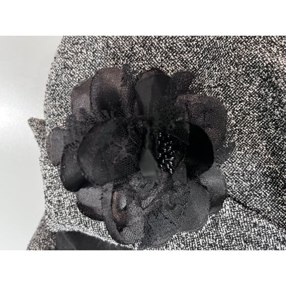 Appleseeds Vintage Womens Tweed Blazer Jacket Size 16 Black & Gray With Floral A - Picture 9 of 11